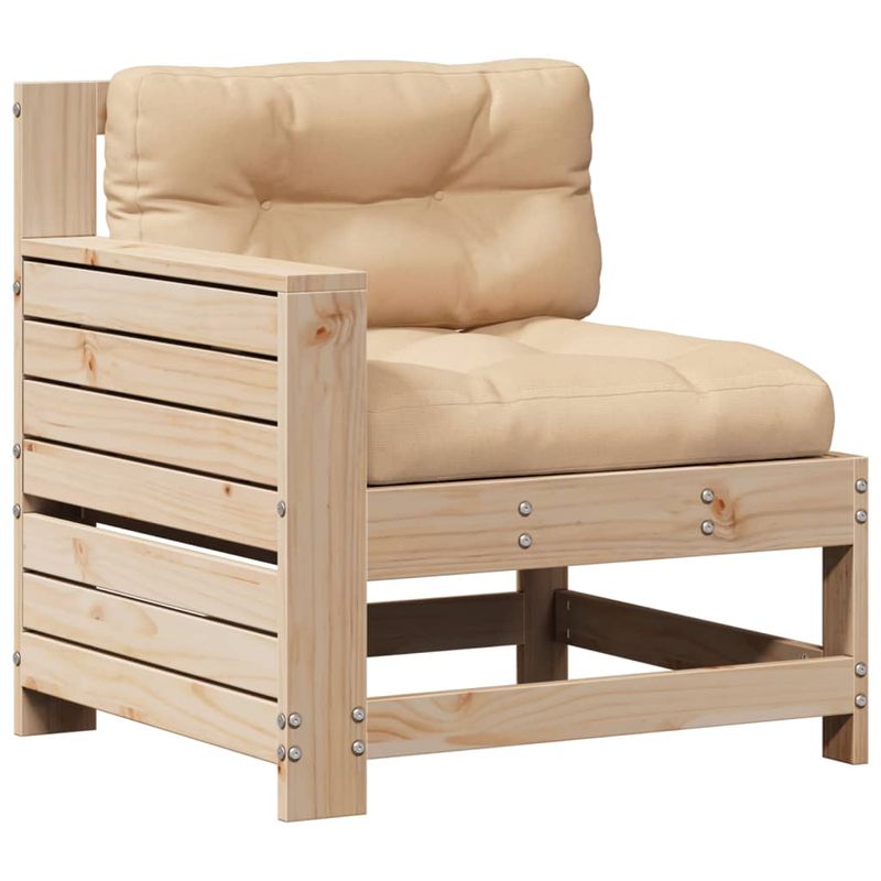 Casa si Gradina - Gradina si terasa - Mobilier exterior - Seturi mobila gradina - Set mobilier de gradina cu perne, 7 piese, lemn masiv de pin - Infinity.ro