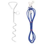 Petshop - Accesorii petshop - Zgarzi, lese si hamuri - Lese - Cablu de legare pentru caini cu tarus de pamant, 5 m - Infinity.ro