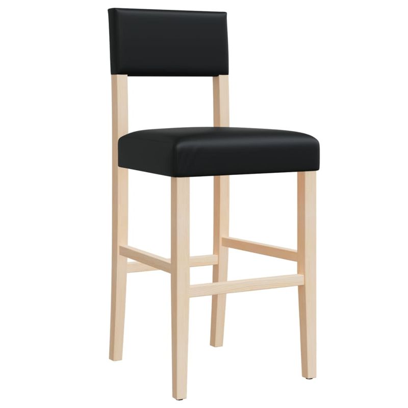 Casa si Gradina - Mobilier - Scaune si fotolii - Scaune - Scaune de bar, 2 buc., lemn masiv de hevea si piele ecologica - Infinity.ro