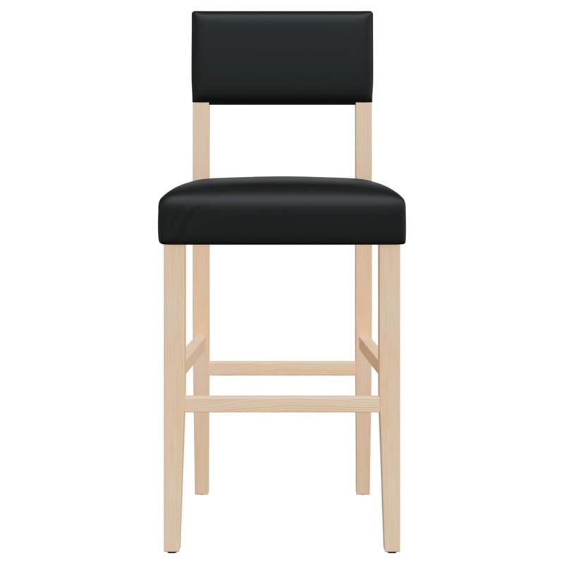 Casa si Gradina - Mobilier - Scaune si fotolii - Scaune - Scaune de bar, 2 buc., lemn masiv de hevea si piele ecologica - Infinity.ro