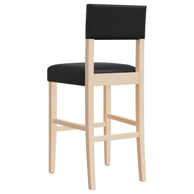 Casa si Gradina - Mobilier - Scaune si fotolii - Scaune - Scaune de bar, 2 buc., lemn masiv de hevea si piele ecologica - Infinity.ro