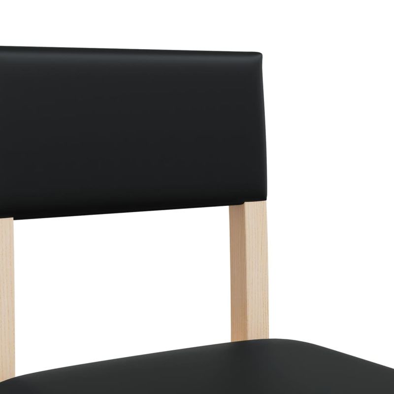 Casa si Gradina - Mobilier - Scaune si fotolii - Scaune - Scaune de bar, 2 buc., lemn masiv de hevea si piele ecologica - Infinity.ro