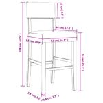 Casa si Gradina - Mobilier - Scaune si fotolii - Scaune - Scaune de bar, 2 buc., lemn masiv de hevea si piele ecologica - Infinity.ro
