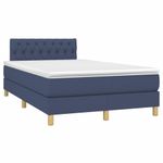 Casa si Gradina - Mobilier - Paturi si accesorii - Paturi - Pat box spring cu saltea, albastru, 120x190 cm, material textil - Infinity.ro