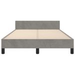 Casa si Gradina - Mobilier - Paturi si accesorii - Paturi - Cadru de pat cu tablie, gri deschis, 120x190cm, catifea - Infinity.ro