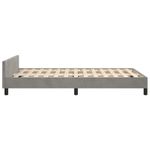 Casa si Gradina - Mobilier - Paturi si accesorii - Paturi - Cadru de pat cu tablie, gri deschis, 120x190cm, catifea - Infinity.ro
