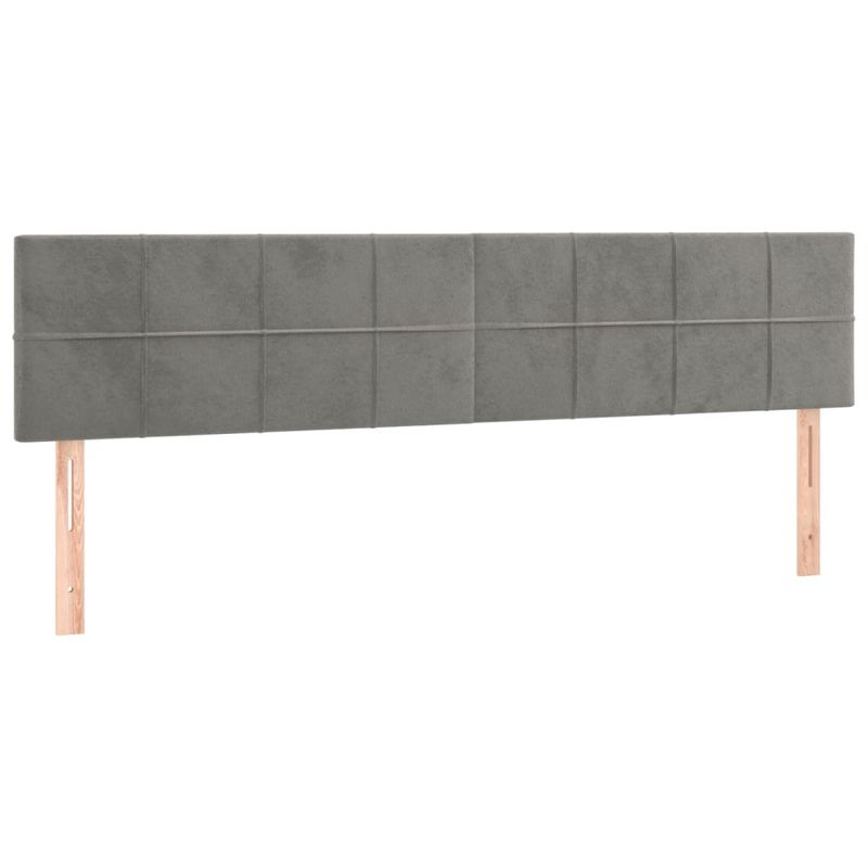 Casa si Gradina - Mobilier - Paturi si accesorii - Paturi - Cadru de pat cu tablie, gri deschis, 120x190cm, catifea - Infinity.ro