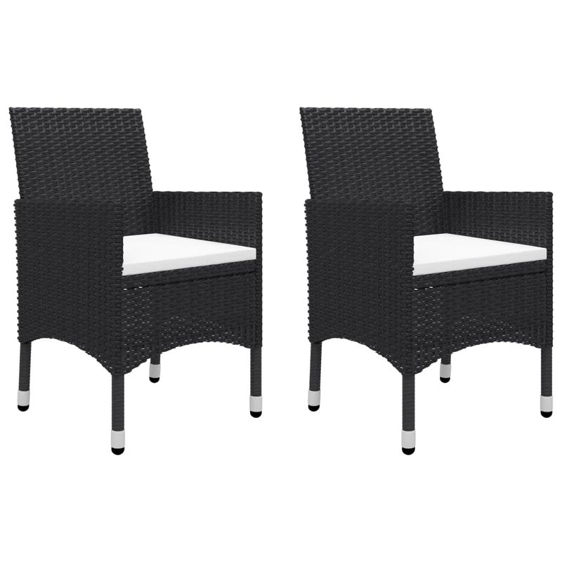 Casa si Gradina - Gradina si terasa - Mobilier exterior - Seturi mobila gradina - Set mobilier de gradina cu perne, 3 piese, negru - Infinity.ro