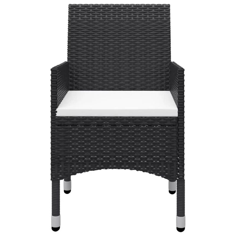 Casa si Gradina - Gradina si terasa - Mobilier exterior - Seturi mobila gradina - Set mobilier de gradina cu perne, 3 piese, negru - Infinity.ro