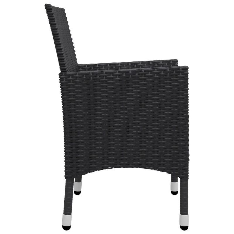 Casa si Gradina - Gradina si terasa - Mobilier exterior - Seturi mobila gradina - Set mobilier de gradina cu perne, 3 piese, negru - Infinity.ro