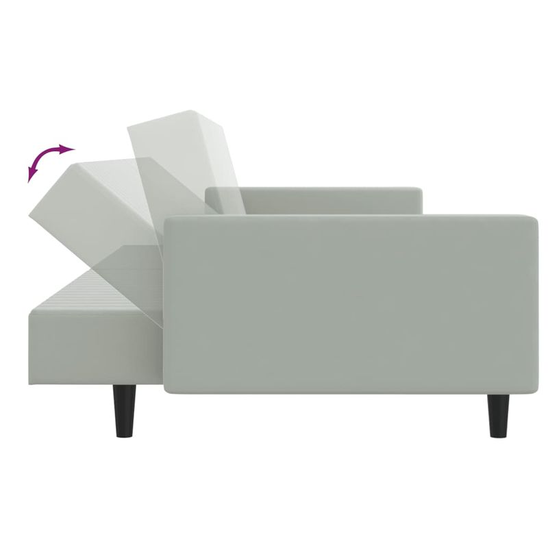 Casa si Gradina - Mobilier - Seturi de mobilier - Seturi living - Set canapea, 2 piese, gri deschis, catifea - Infinity.ro