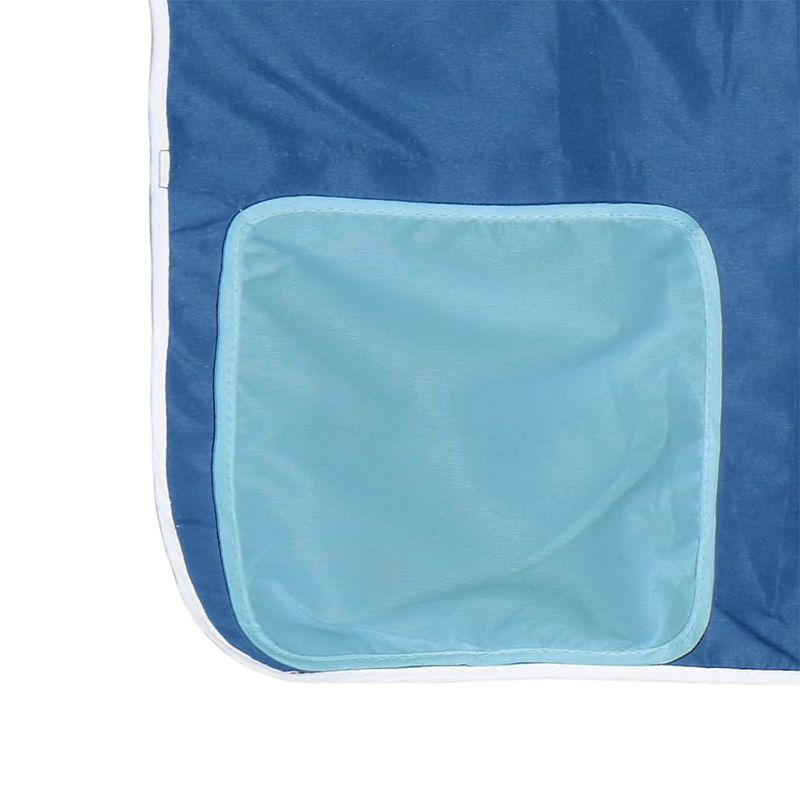 Casa si Gradina - Mobilier - Paturi si accesorii - Paturi - Pat etajat de copii cu perdele, bla, 90x190 cm, lemn masiv pin - Infinity.ro