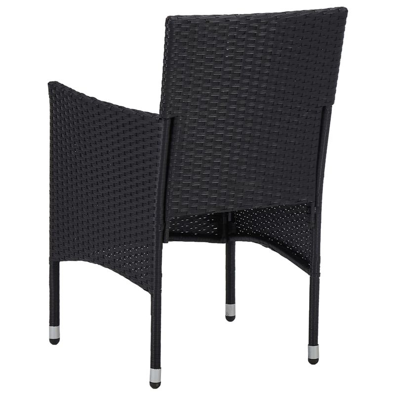 Casa si Gradina - Gradina si terasa - Mobilier exterior - Seturi mobila gradina - Set mobilier gradina, 5 piese, negru, poliratan/sticla tratata - Infinity.ro