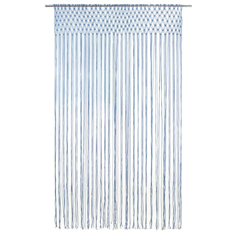 Casa si Gradina - Textile si covoare - Perdele si draperii - Perdele - Perdea macrame, albastru, 140 x 240 cm, bumbac - Infinity.ro