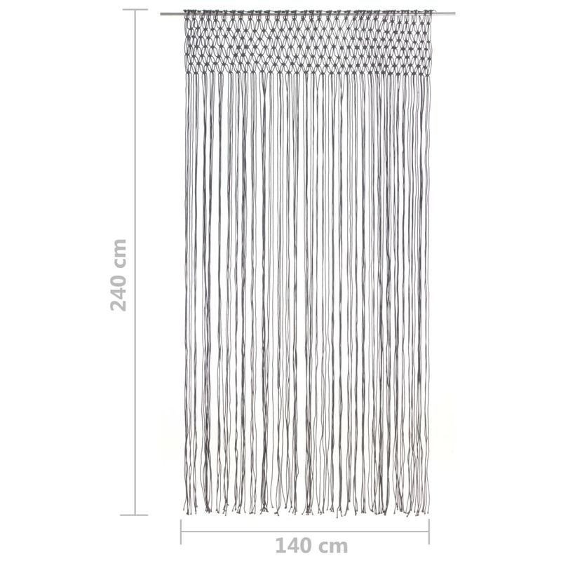 Casa si Gradina - Textile si covoare - Perdele si draperii - Perdele - Perdea macrame, antracit, 140 x 240 cm, bumbac - Infinity.ro