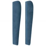 Casa si Gradina - Mobilier - Paturi si accesorii - Accesorii paturi - Tablie pat cu urechi albastru inchis 183x23x118/128 cm catifea - Infinity.ro