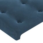 Casa si Gradina - Mobilier - Paturi si accesorii - Accesorii paturi - Tablie pat cu urechi albastru inchis 183x23x118/128 cm catifea - Infinity.ro