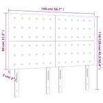 Casa si Gradina - Mobilier - Paturi si accesorii - Accesorii paturi - Tablie de pat cu LED, roz, 144x5x118/128 cm, catifea - Infinity.ro