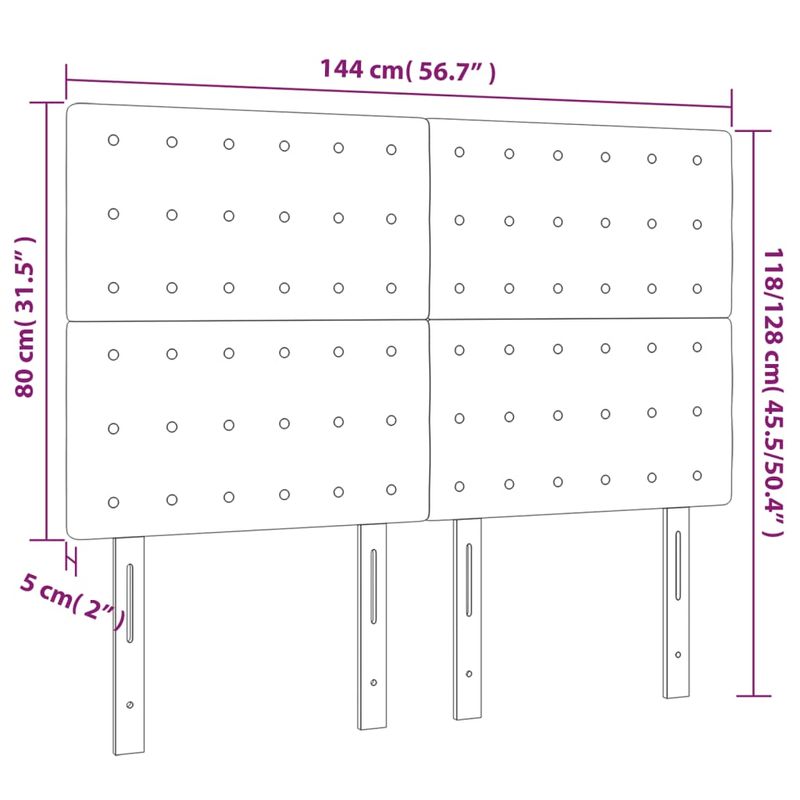 Casa si Gradina - Mobilier - Paturi si accesorii - Accesorii paturi - Tablie de pat cu LED, roz, 144x5x118/128 cm, catifea - Infinity.ro