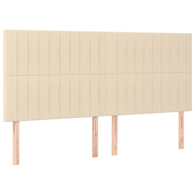 Casa si Gradina - Mobilier - Paturi si accesorii - Paturi - Pat continental cu saltea, crem, 180x200 cm, textil - Infinity.ro