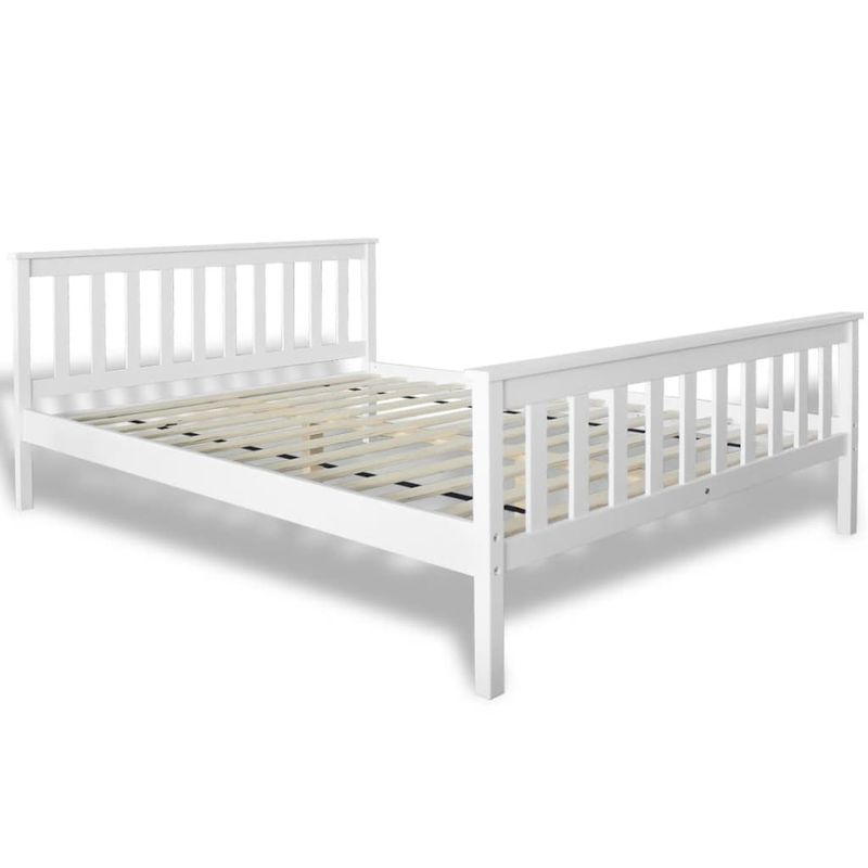 Casa si Gradina/Mobilier/Paturi si accesorii/Paturi - Pat cu saltea, 140 x 200 cm, lemn de pin masiv - Infinity.ro
