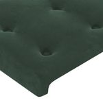 Casa si Gradina - Mobilier - Paturi si accesorii - Paturi - Pat cu arcuri, saltea si LED, verde inchis, 180x200 cm, catifea - Infinity.ro
