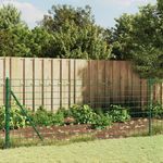 Casa si Gradina - Gradina si terasa - Garduri, panouri si accesorii - Gard plasa de sarma cu tarusi de fixare, verde, 1,1x25 m - Infinity.ro