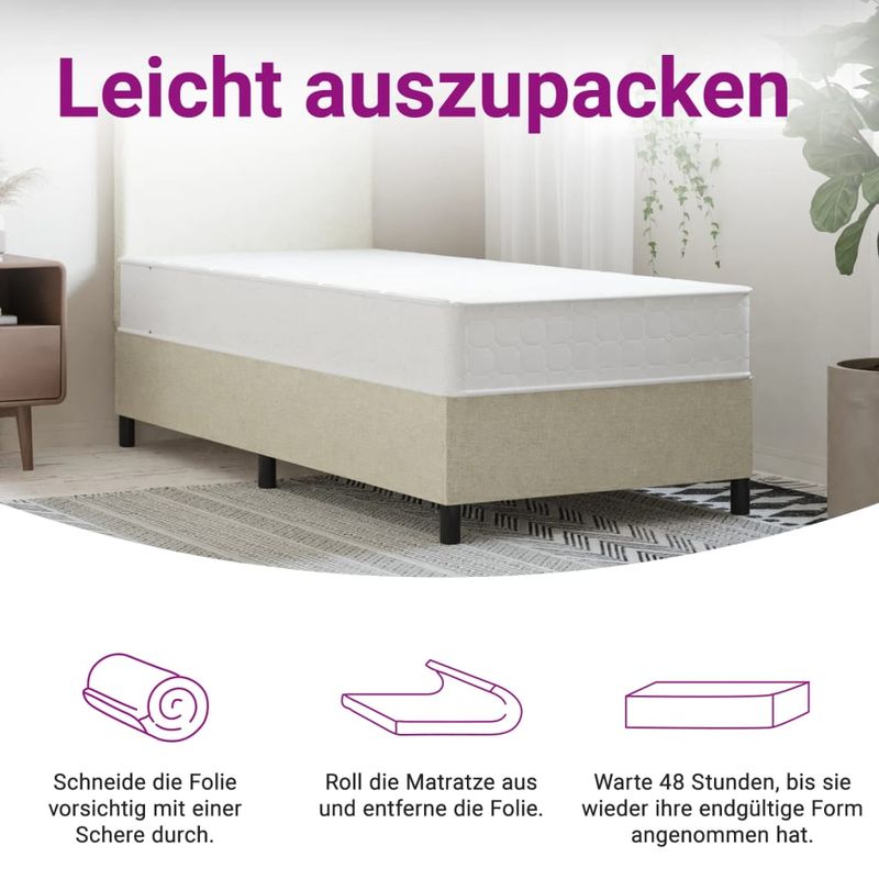 Casa si Gradina - Mobilier - Saltele si somiere - Saltele - Saltea cu arcuri buzunar, fermitate medie, 70x200 cm - Infinity.ro