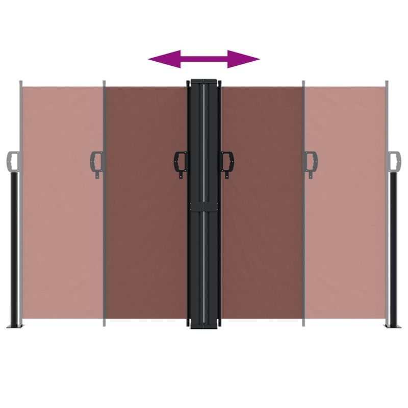 Casa si Gradina - Gradina si terasa - Umbrele si pavilioane - Umbrele - Copertina laterala retractabila, maro, 160x1000 cm - Infinity.ro