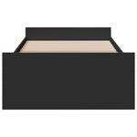Casa si Gradina - Mobilier - Paturi si accesorii - Paturi - Cadru de pat cu sertare, negru, 75x190 cm, lemn prelucrat - Infinity.ro
