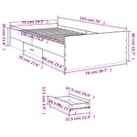 Casa si Gradina - Mobilier - Paturi si accesorii - Paturi - Cadru de pat cu sertare, negru, 75x190 cm, lemn prelucrat - Infinity.ro