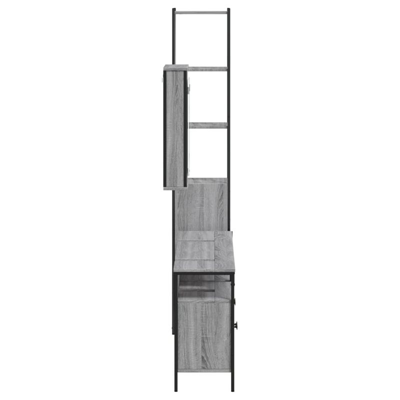 Casa si Gradina - Mobilier - Seturi de mobilier - Seturi baie - Set mobilier de baie, 4 piese, gri sonoma, lemn prelucrat - Infinity.ro