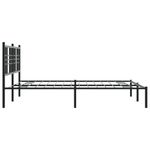Casa si Gradina - Mobilier - Paturi si accesorii - Paturi - Cadru de pat metalic cu tablie, negru, 150x200 cm - Infinity.ro