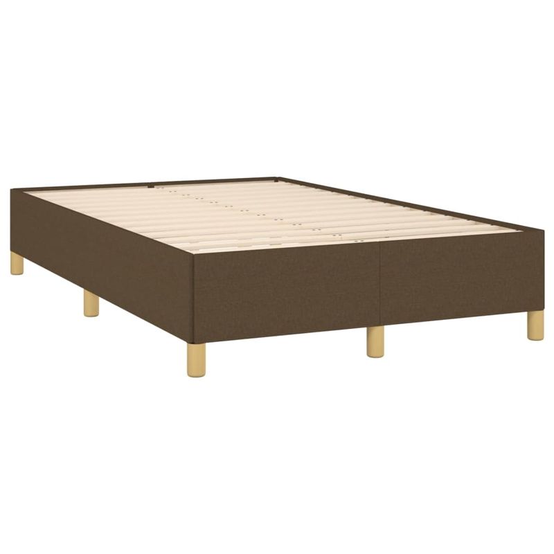 Casa si Gradina - Mobilier - Paturi si accesorii - Paturi - Pat box spring cu saltea, maro inchis, 120x190 cm, textil - Infinity.ro
