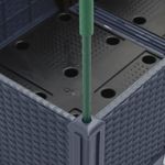 Casa si Gradina - Gradinarit si plante - Plante si ghivece - Ghivece si suporturi - Jardiniera de gradina cu spalier, gri, 120x40x142,5 cm, PP - Infinity.ro