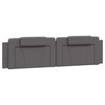 Casa si Gradina - Mobilier - Paturi si accesorii - Paturi - Pat cu saltea, gri, 200x200 cm, piele ecologica - Infinity.ro