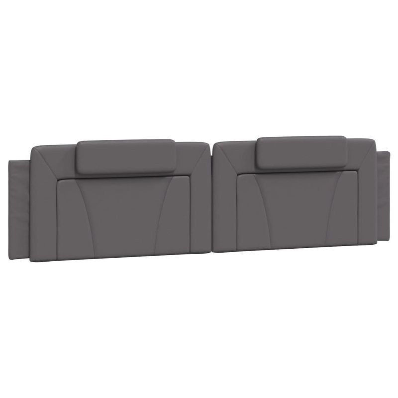 Casa si Gradina - Mobilier - Paturi si accesorii - Paturi - Pat cu saltea, gri, 200x200 cm, piele ecologica - Infinity.ro