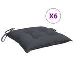 Casa si Gradina - Textile si covoare - Perne si pilote - Perne decorative - Perne de scaun, 6 buc., antracit, 50x50x7 cm, textil oxford - Infinity.ro