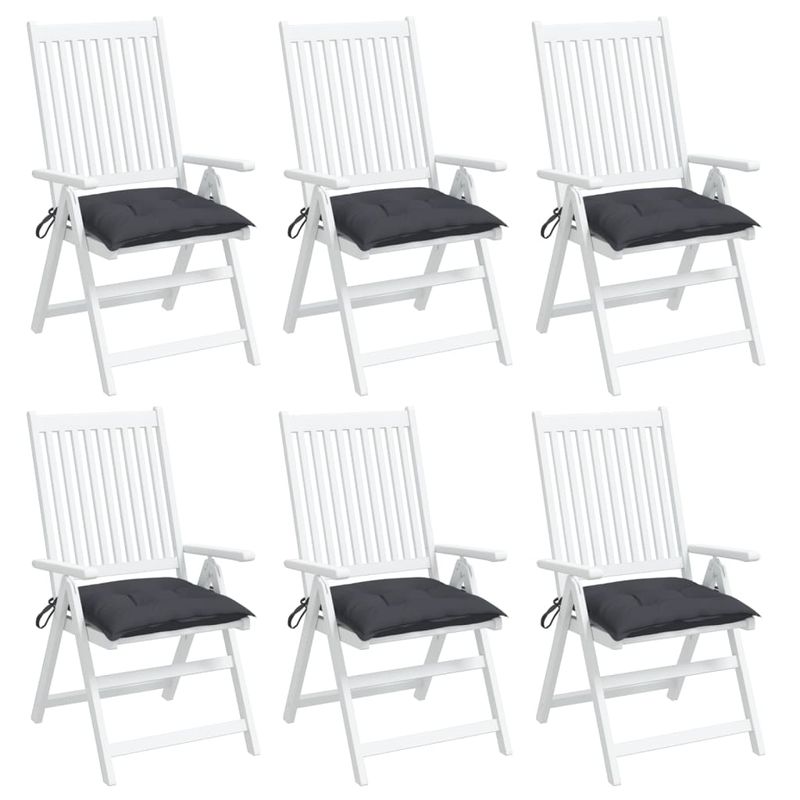 Casa si Gradina - Textile si covoare - Perne si pilote - Perne decorative - Perne de scaun, 6 buc., antracit, 50x50x7 cm, textil oxford - Infinity.ro