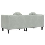 Casa si Gradina - Mobilier - Canapele si coltare - Canapele - Canapea cu perne, 2 locuri, gri deschis, catifea - Infinity.ro