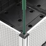 Casa si Gradina - Gradinarit si plante - Plante si ghivece - Ghivece si suporturi - Jardiniera de gradina cu spalier, alb, 40x40x142,5 cm, PP - Infinity.ro