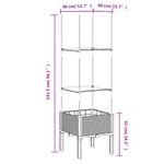 Casa si Gradina - Gradinarit si plante - Plante si ghivece - Ghivece si suporturi - Jardiniera de gradina cu spalier, alb, 40x40x142,5 cm, PP - Infinity.ro