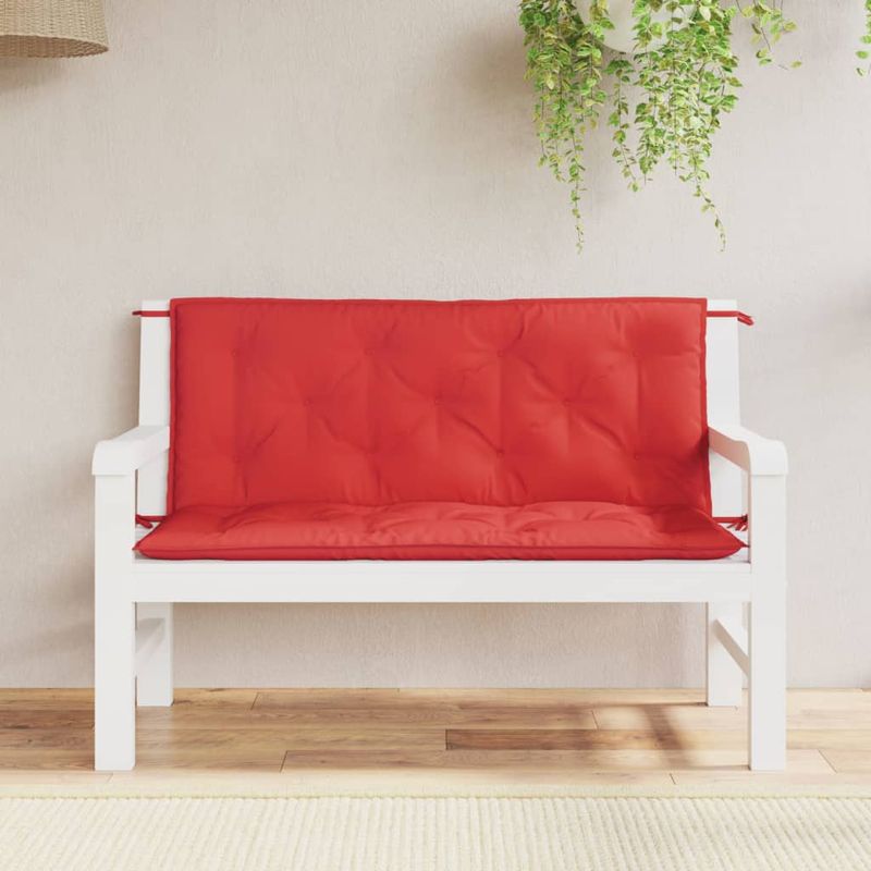 Casa si Gradina - Gradina si terasa - Mobilier exterior - Perne decorative exterior - Perne banca de gradina 2buc., rosu, 120x50x7cm, tesatura oxford, mărime 120x50x7 cm - Infinity.ro