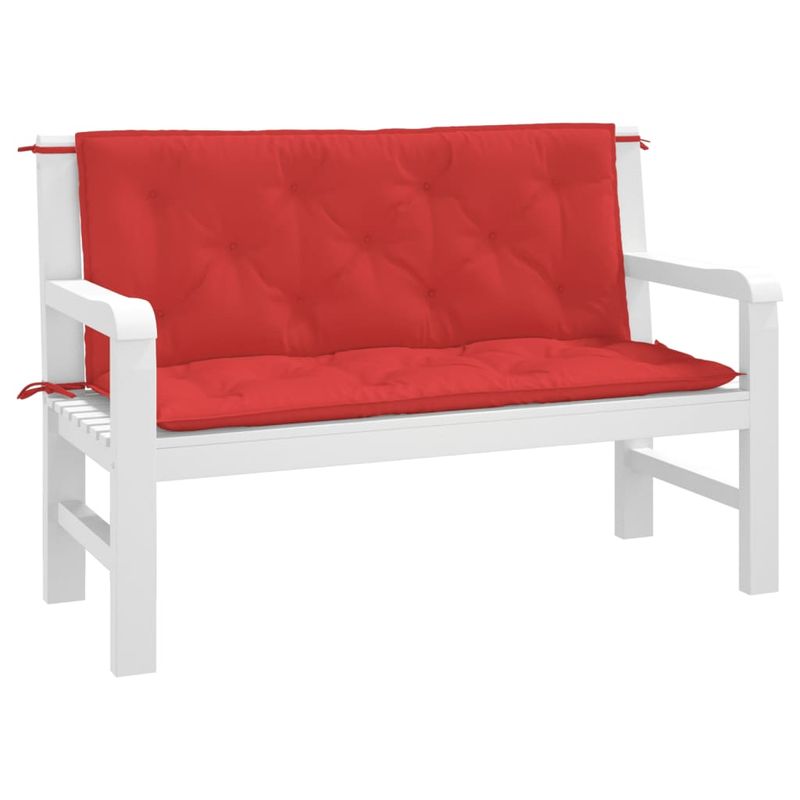 Casa si Gradina - Gradina si terasa - Mobilier exterior - Perne decorative exterior - Perne banca de gradina 2buc., rosu, 120x50x7cm, tesatura oxford, mărime 120x50x7 cm - Infinity.ro