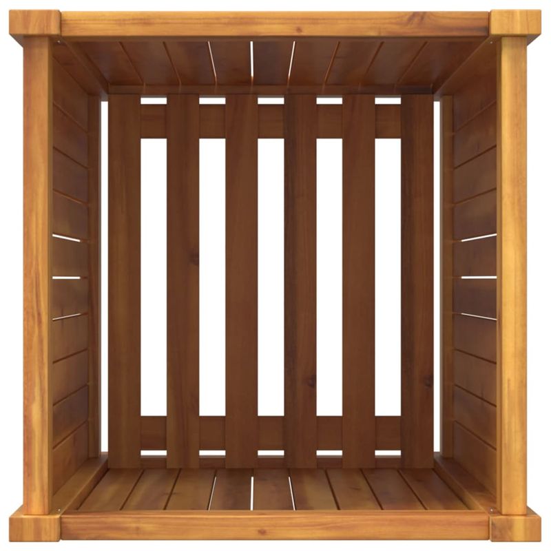 Casa si Gradina - Gradinarit si plante - Plante si ghivece - Ghivece si suporturi - Jardiniera de gradina cu captuseala, 42x42x75 cm, lemn acacia - Infinity.ro