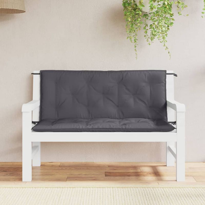 Casa si Gradina - Gradina si terasa - Mobilier exterior - Perne decorative exterior - Perne banca de gradina 2 buc., antracit, tesatura oxford, mărime 120x50x7 cm - Infinity.ro