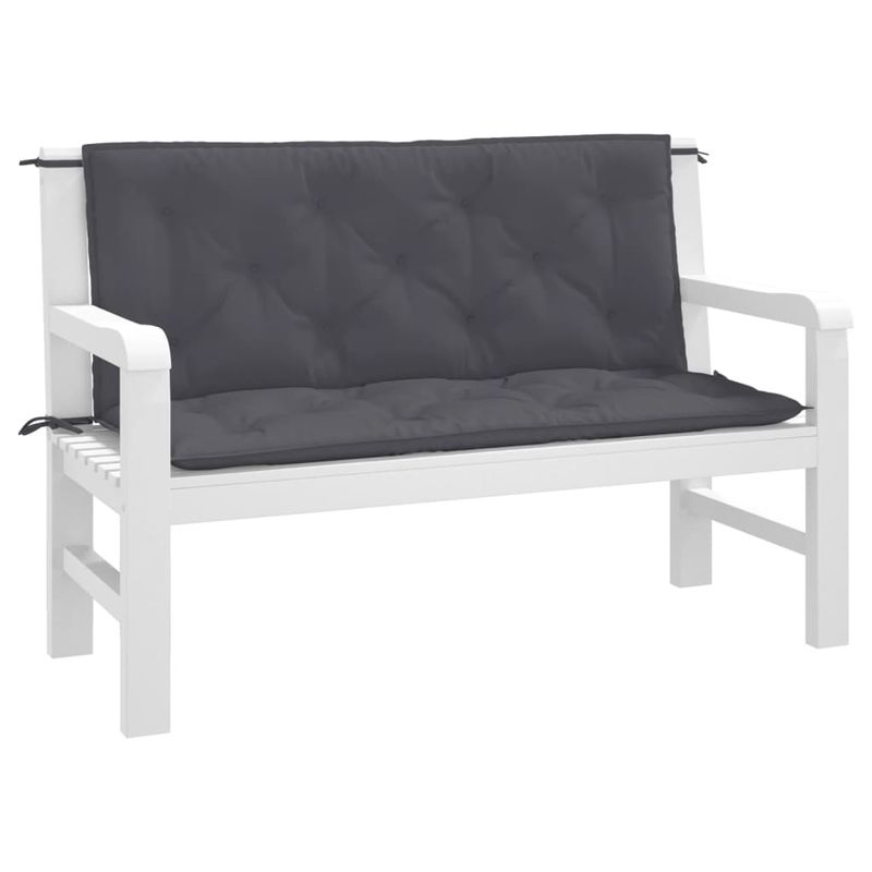 Casa si Gradina - Gradina si terasa - Mobilier exterior - Perne decorative exterior - Perne banca de gradina 2 buc., antracit, tesatura oxford, mărime 120x50x7 cm - Infinity.ro