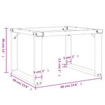 Casa si Gradina - Mobilier - Feronerie si accesorii mobila - Picioare Masuta de cafea O-Frame 60x40x38 cm Fonta - Infinity.ro