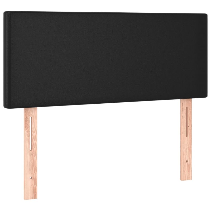 Casa si Gradina - Mobilier - Paturi si accesorii - Paturi - Pat box spring cu saltea, negru, 120x190 cm, piele ecologica - Infinity.ro
