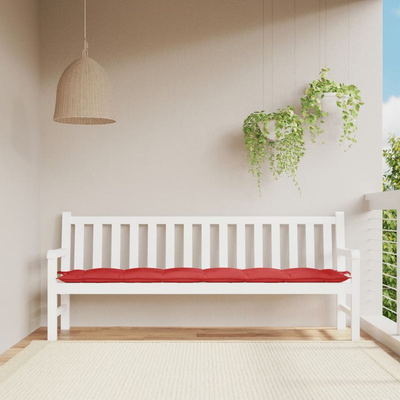 Casa si Gradina - Gradina si terasa - Mobilier exterior - Perne decorative exterior - Perna banca de gradina, rosu, 200x50x7 cm, textil oxford - Infinity.ro